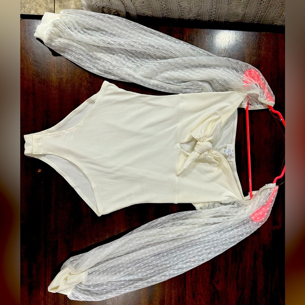 White Body Suite size Large